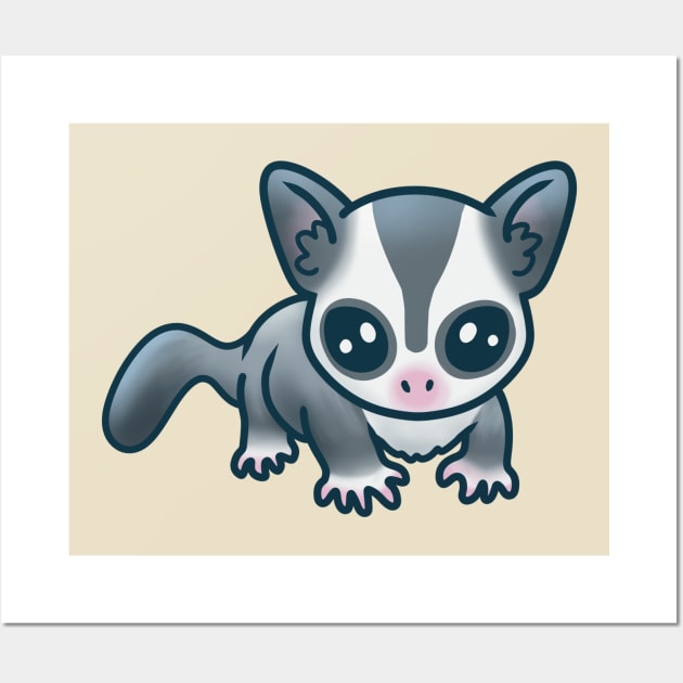 Cute Sugar Glider Wall Art by mil.creates